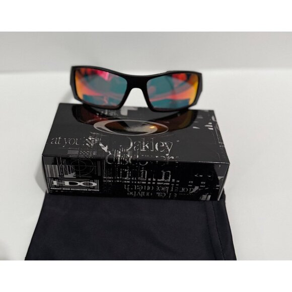 Oakley GASCAN Black Matte Frame OO9014 Ruby Iridium Lenses - Picture 7 of 7